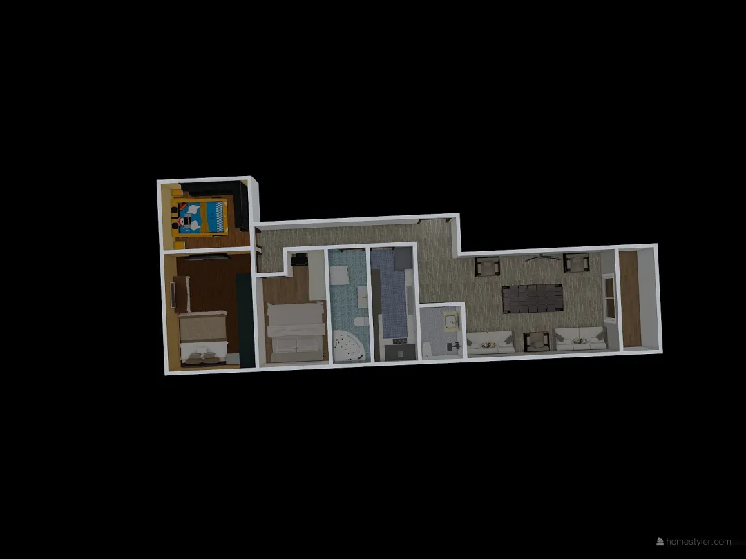 الشقة الاولي 3d design renderings