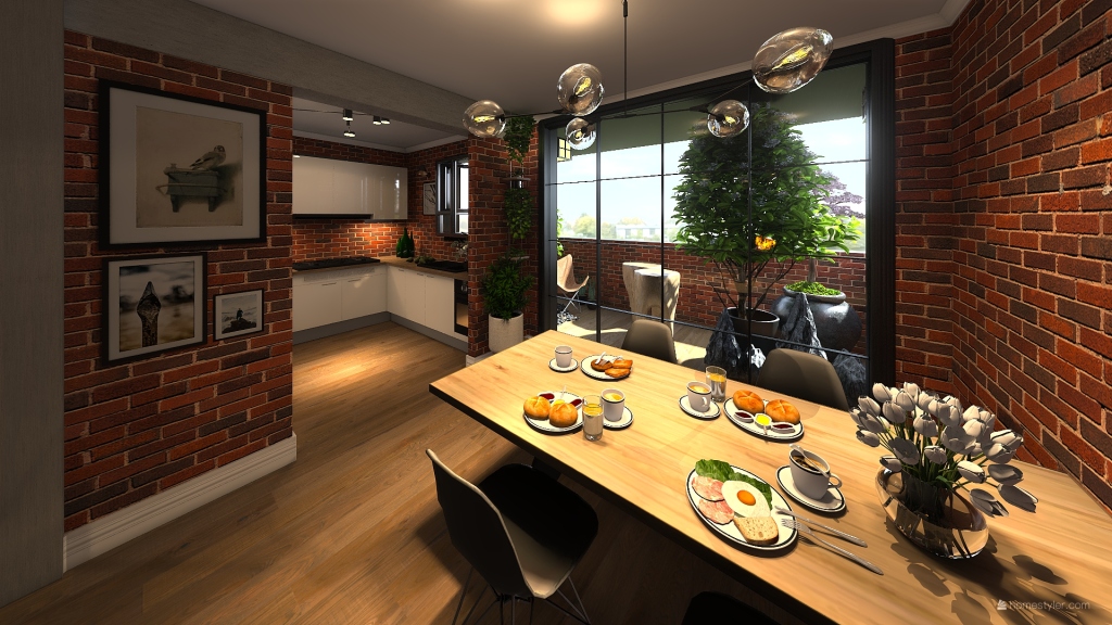 #Residential Industrial Peacock 3d design renderings