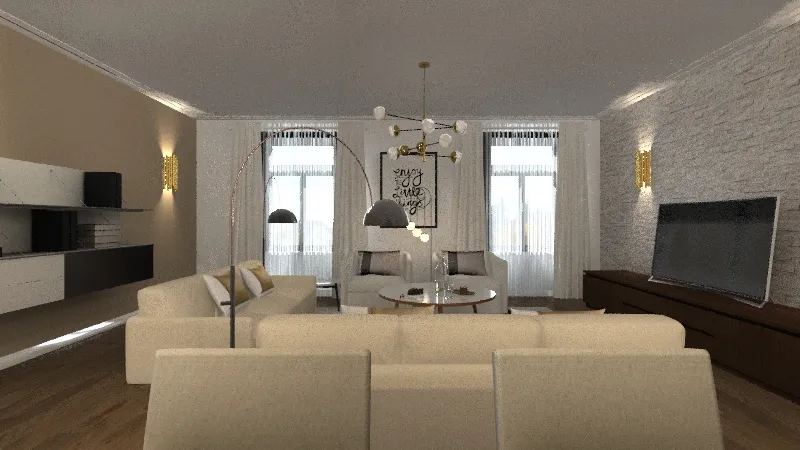 Комната в стиле контемпорери 3d design renderings