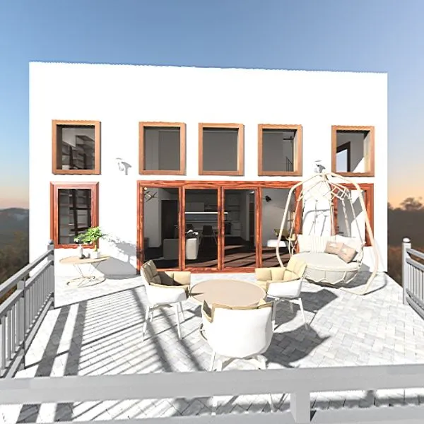 Mezanin modern house 3d design renderings