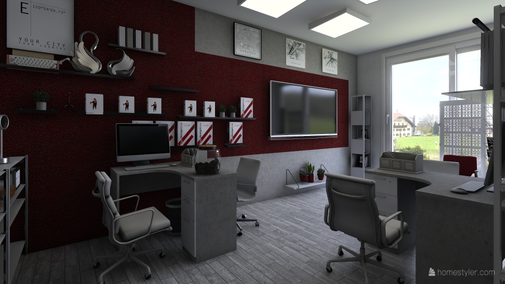 Office1 3d design renderings