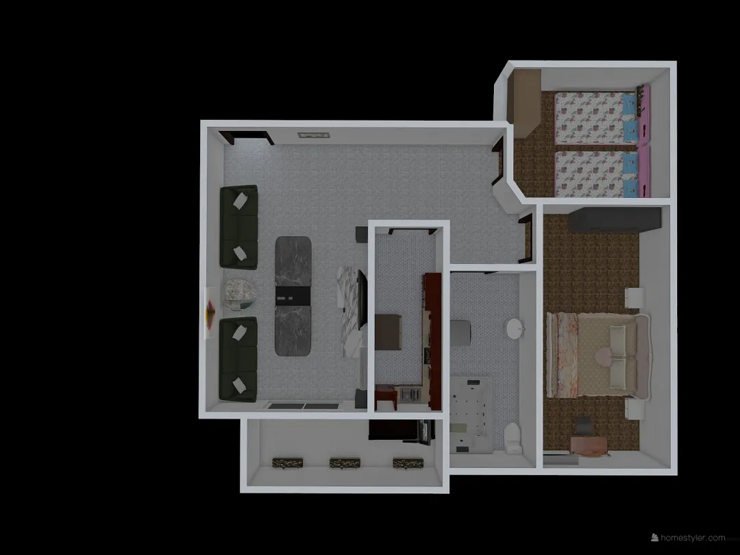 الشقة التانية 3d design renderings