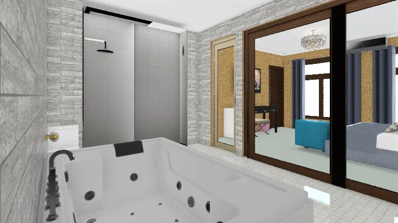 ensuite bedroom 3d design renderings