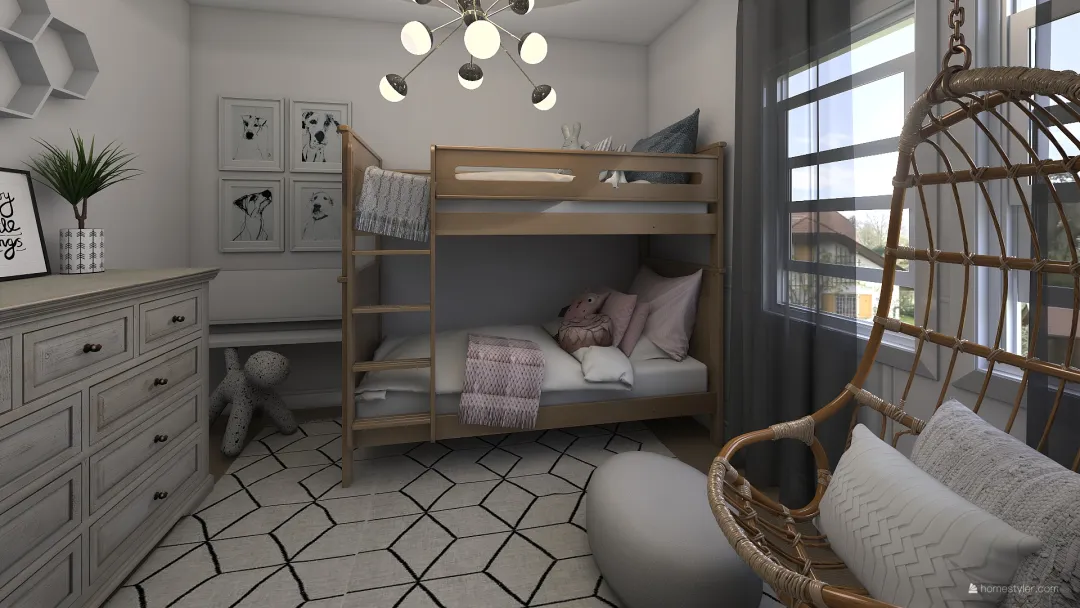 ari and dylan's room 3d design renderings