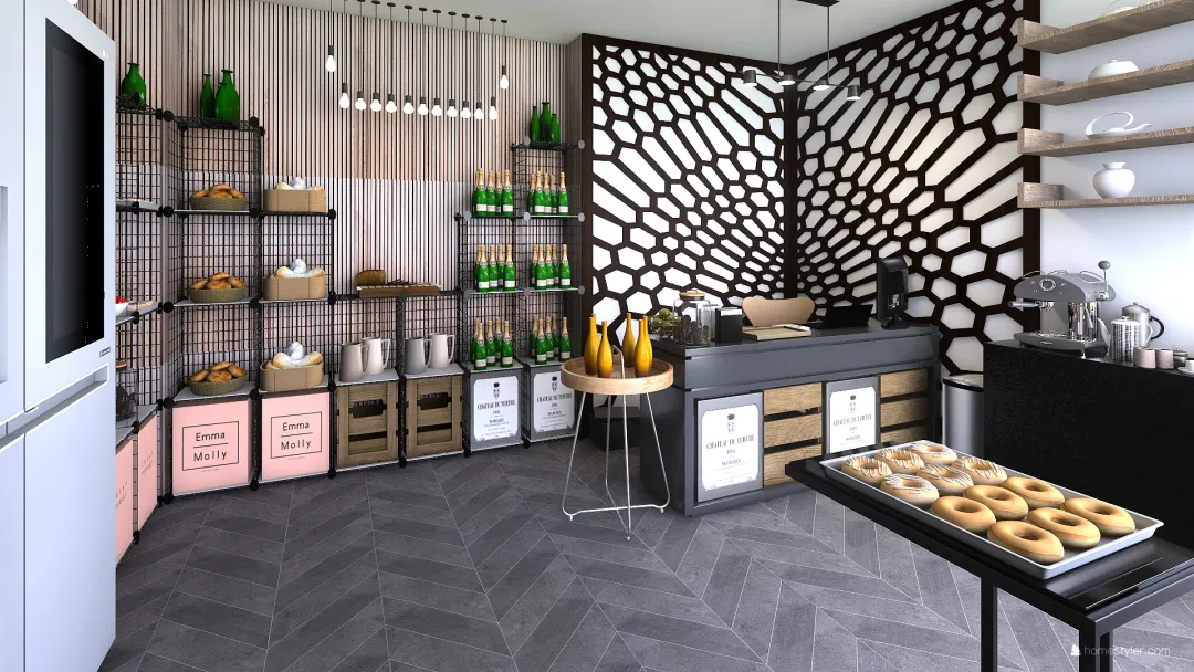 Modern Grocery Shop 3d design renderings