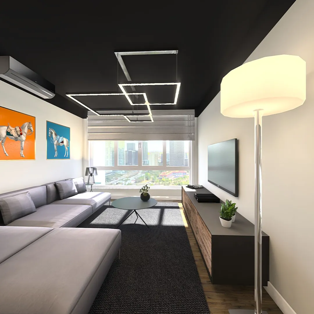 Pequeno apartamento 3d design renderings