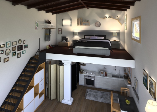 One room- house Design Rendering