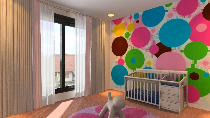 baby room 3d design renderings