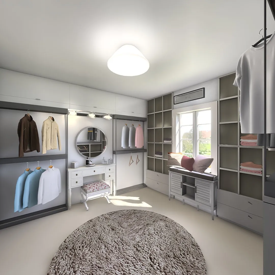 Master closet P&A 3d design renderings