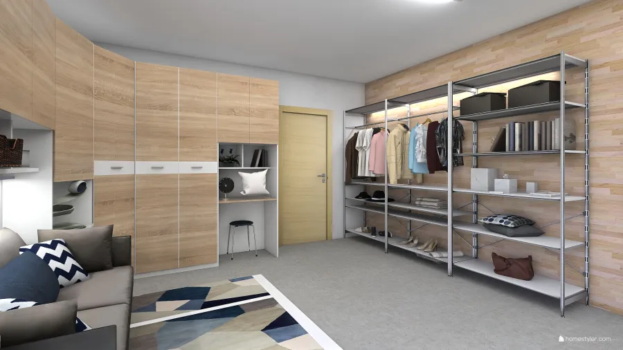 Storage/Cloack Room 3d design renderings