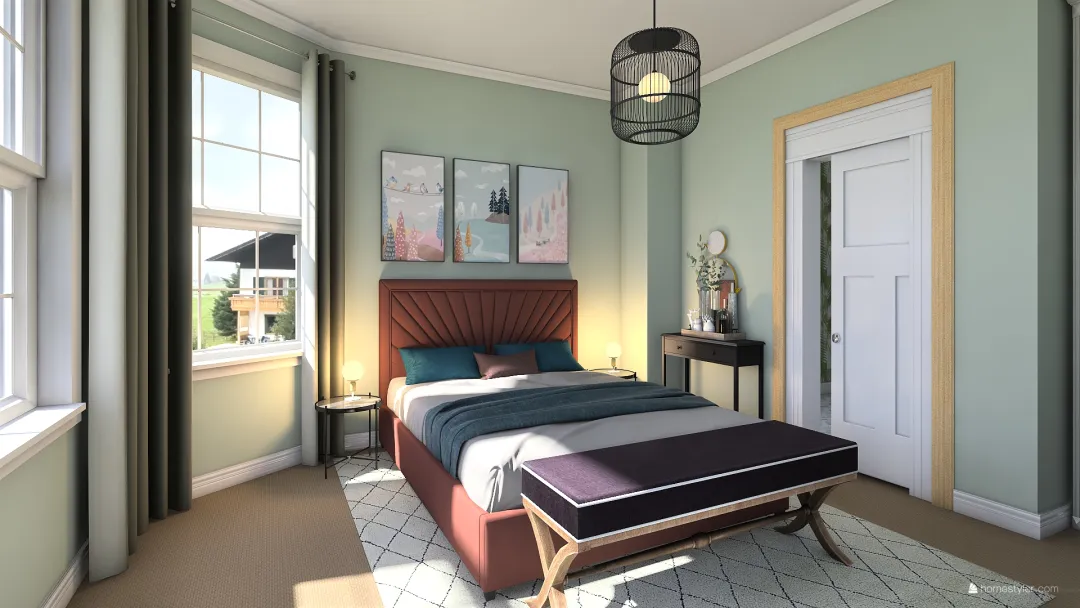 J.Harrison Guest Bedroom 3d design renderings