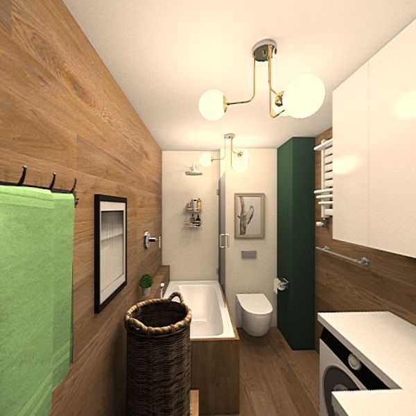 WC schowany kaloryfer 3d design renderings