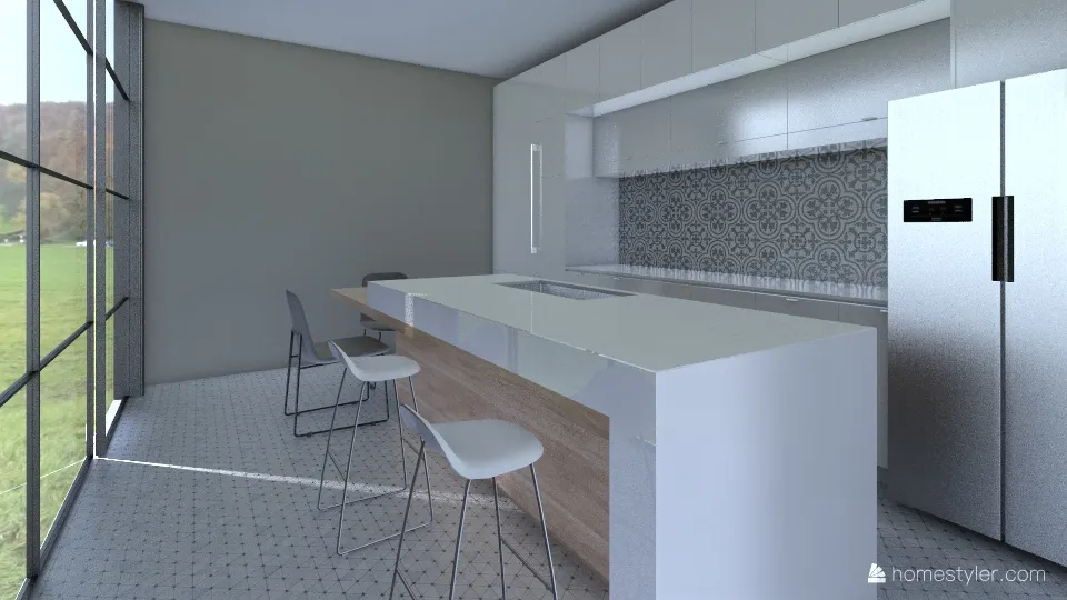 cucina moderna, progetto .sig, Sierra 3d design renderings