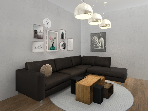 black sofa 3d design renderings