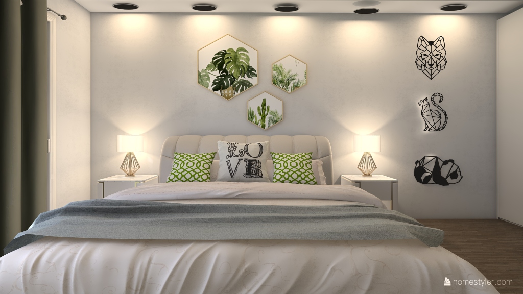 farm theme bedroom 3d design renderings