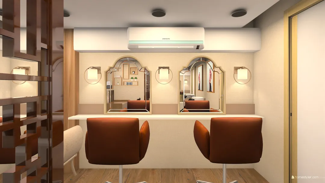 Bandra Salon 3d design renderings