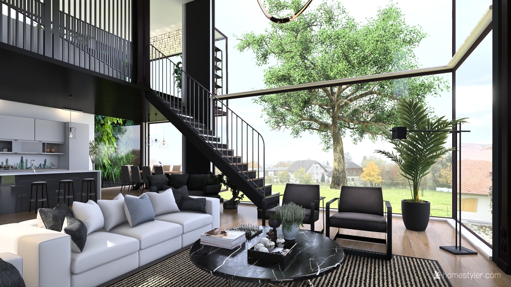 A touch of the modern 3d design renderings
