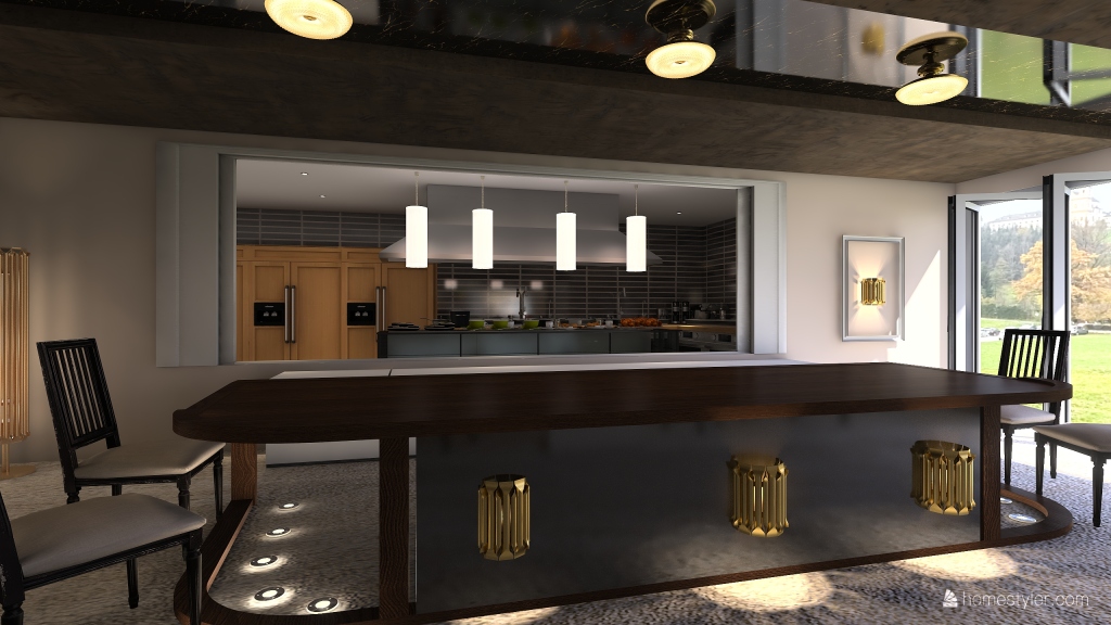 Bar Lounge 3d design renderings