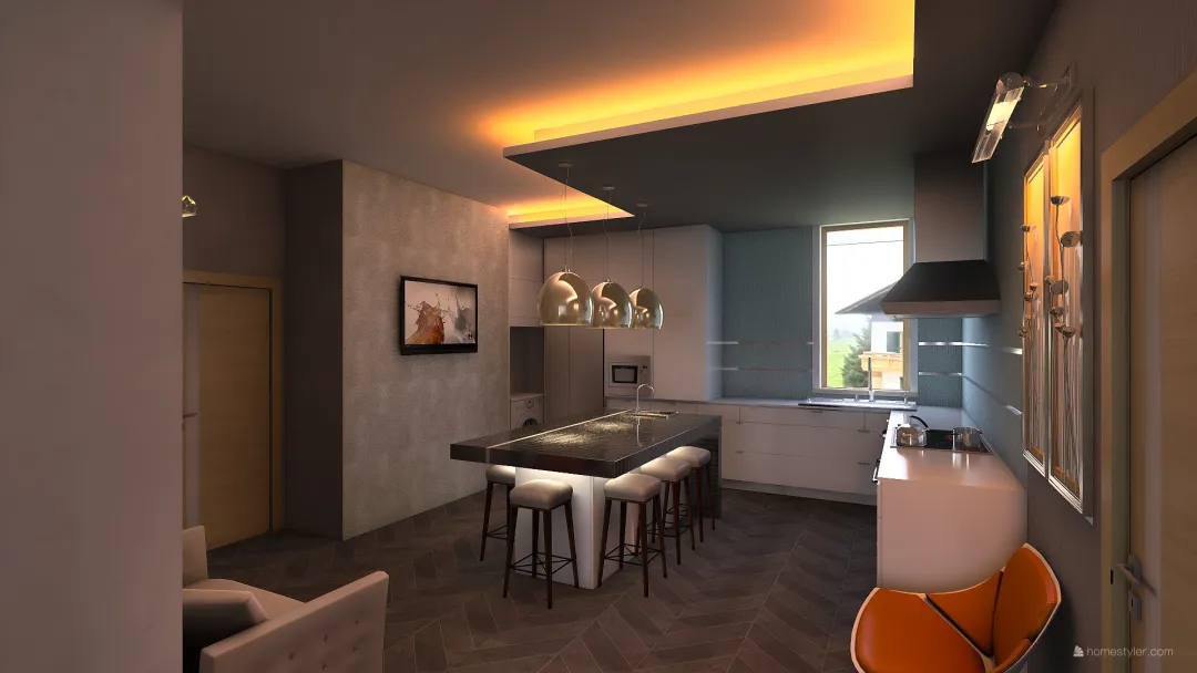 Kitchen march 7-ceiling flip 3d design renderings