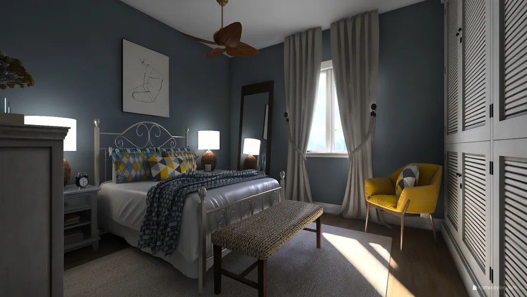 dormitorio sencillo 3d design renderings