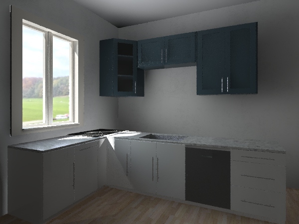 green kitchen 3d design renderings