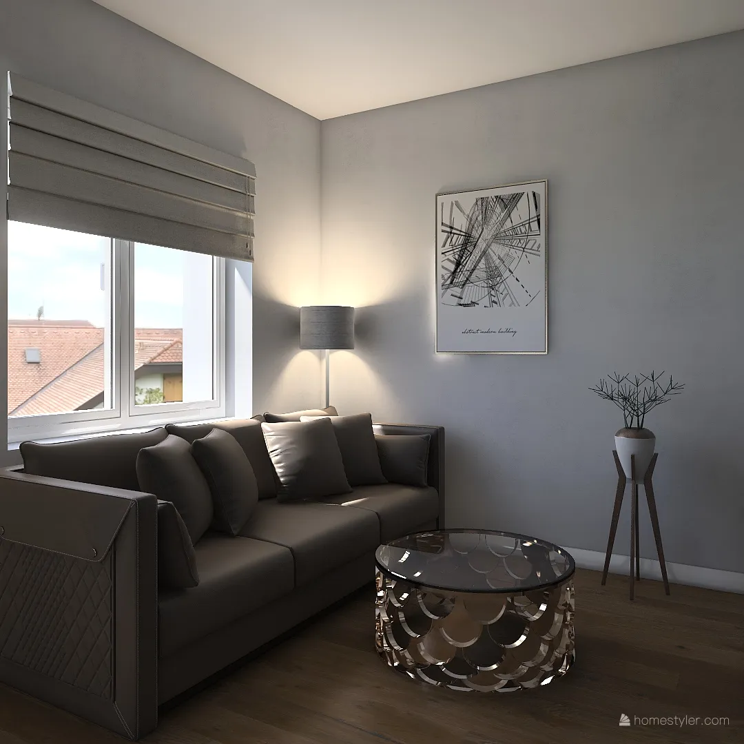 Studio Apartment Skobkina 3d design renderings