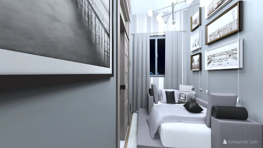 Living & Bedroom 3d design renderings