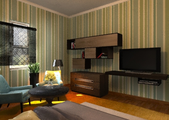 bedroom gray Design Rendering