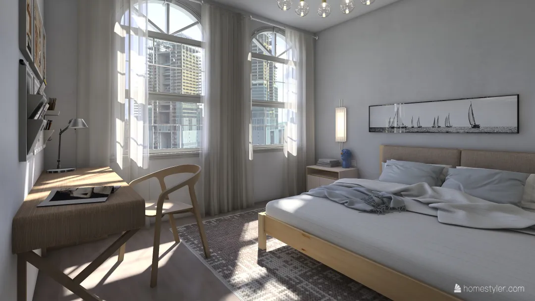 bright apartment 3d design renderings