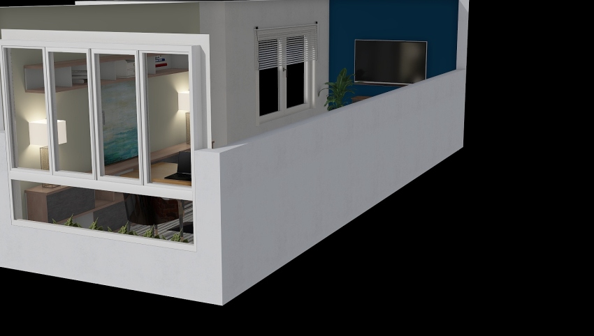 FamilyRoom & office 3d design picture 27