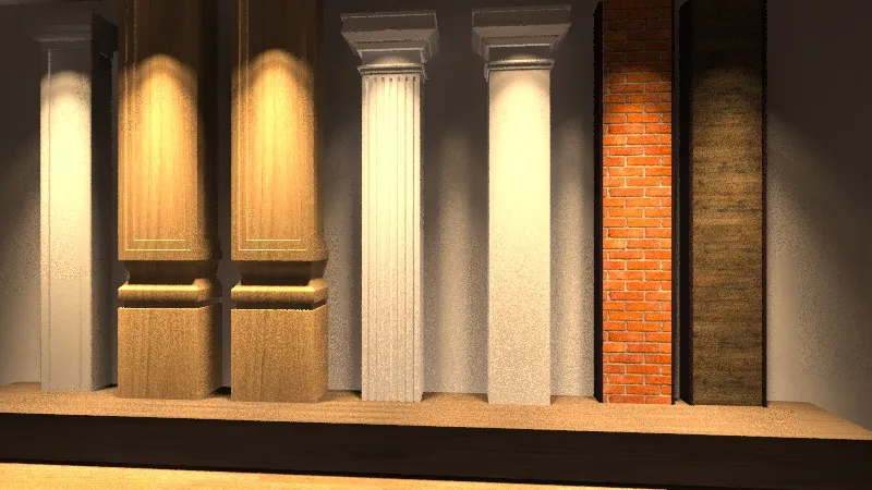 doble altura columnas prueba 3d design renderings