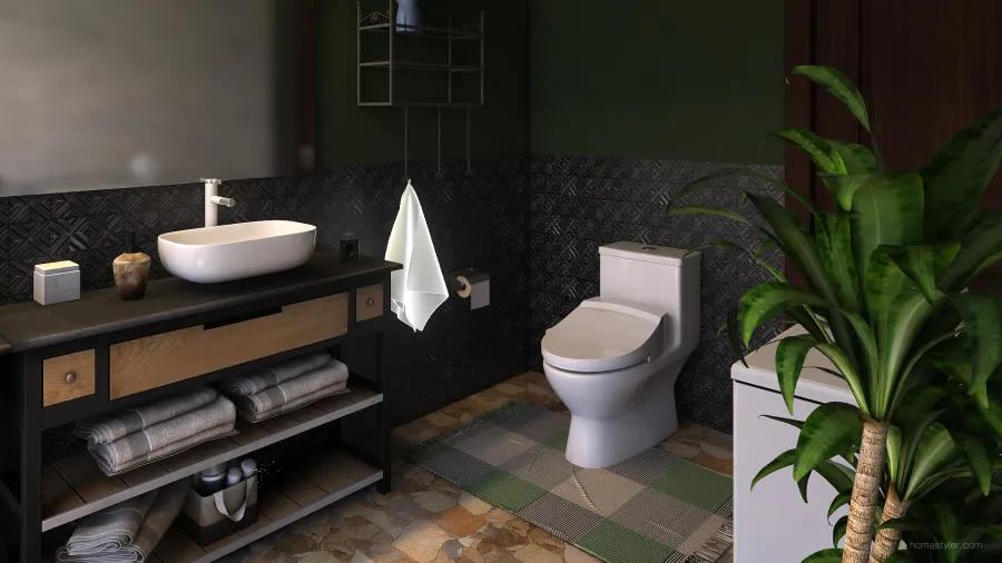 Salle de bain principale 3d design renderings