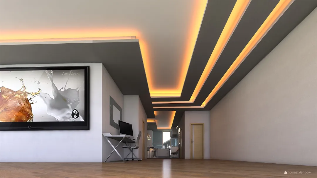 full house-ceiling seperated 3d design renderings