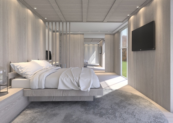 Modern minimalist Bedroom | Kkajaia design Design Rendering