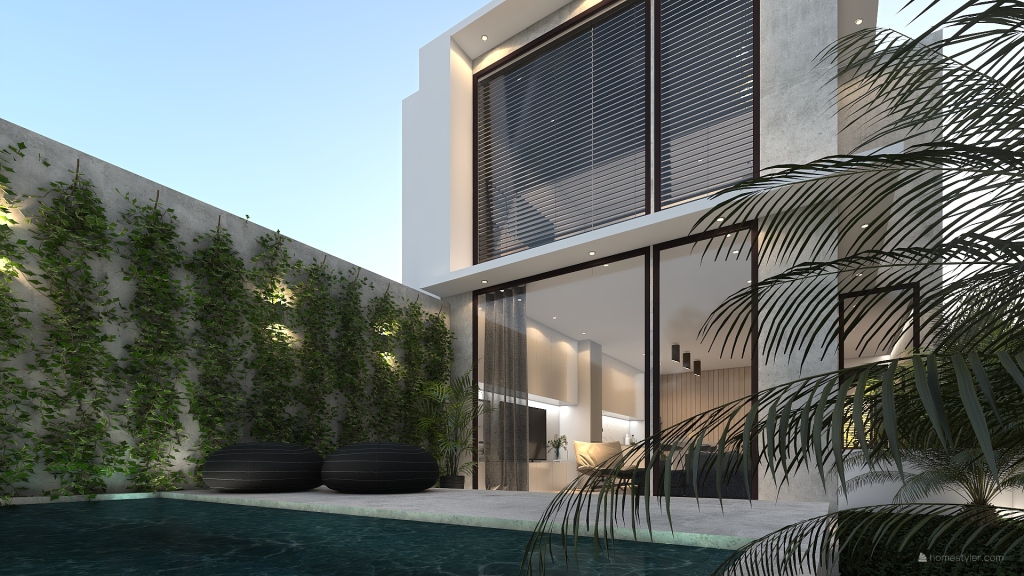 Modern Contemporary THE MODERN HOUSE White 3d design renderings