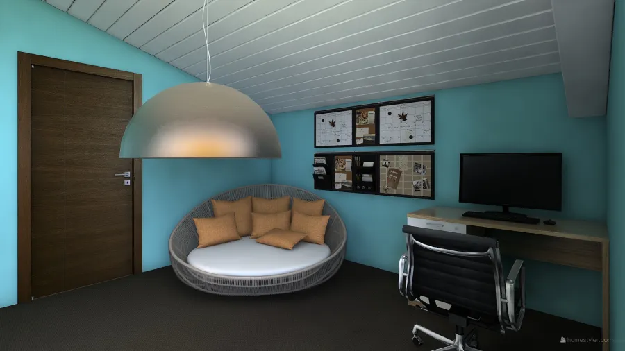 Wspólny pokój 3d design renderings