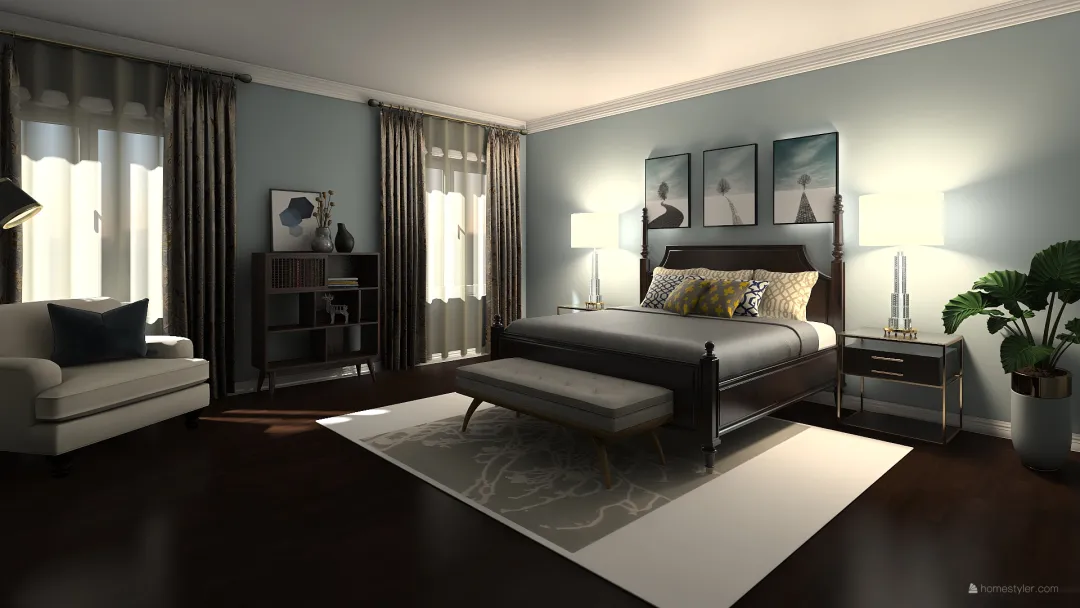 Whyte Master Bedroom 3d design renderings
