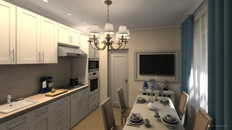 Разият кухня 3d design renderings