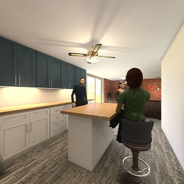 MnD_Kitchen_Family_MovingIsland 3d design renderings