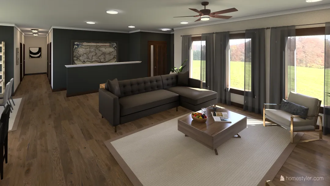 Parker Ranch Home 3d design renderings