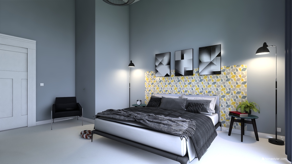 Chambre secondaire 3d design renderings