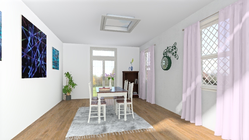 Sunroom/Dining room 3d design renderings
