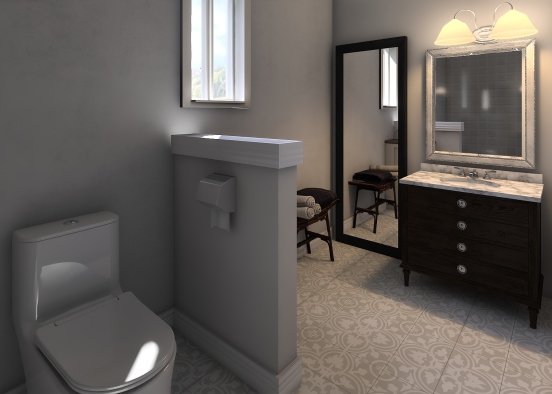 Bathroom Update Design Rendering