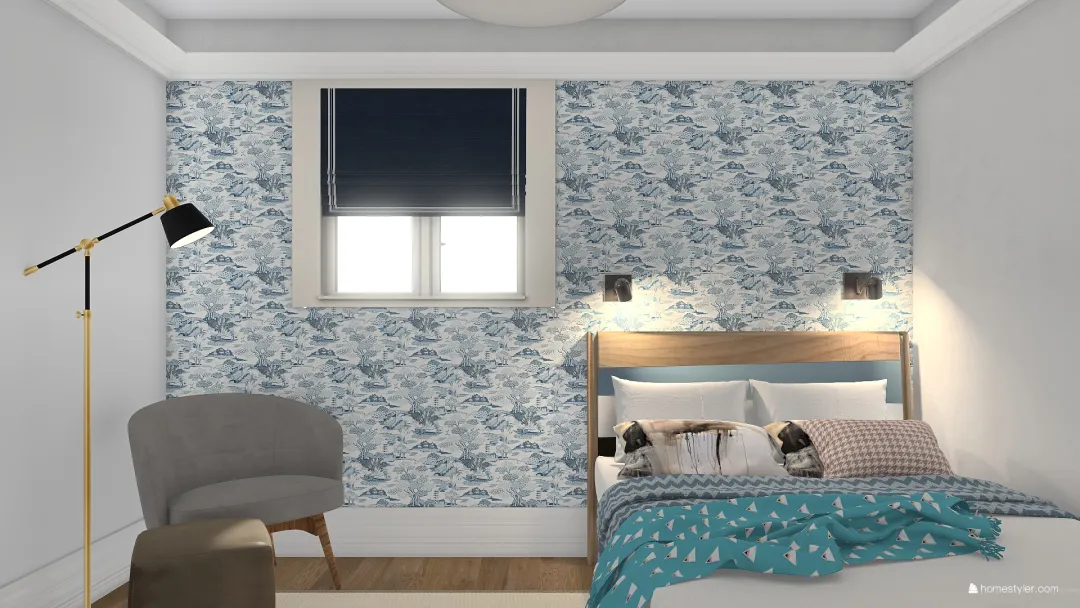 Claudine - Edward Room 3d design renderings