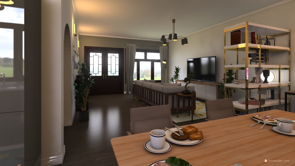simples house 3d design renderings
