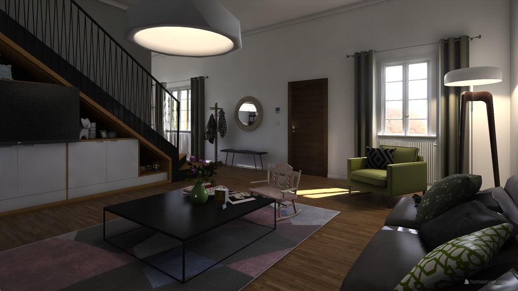 Séjour 3d design renderings