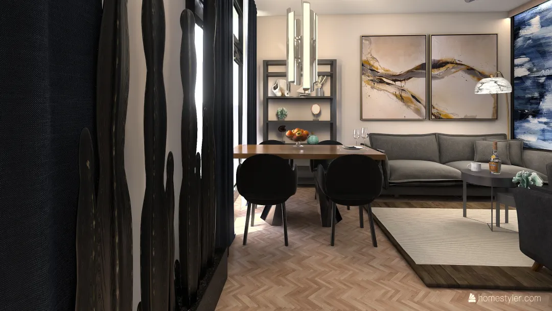 new apartment with balcony 3d design renderings