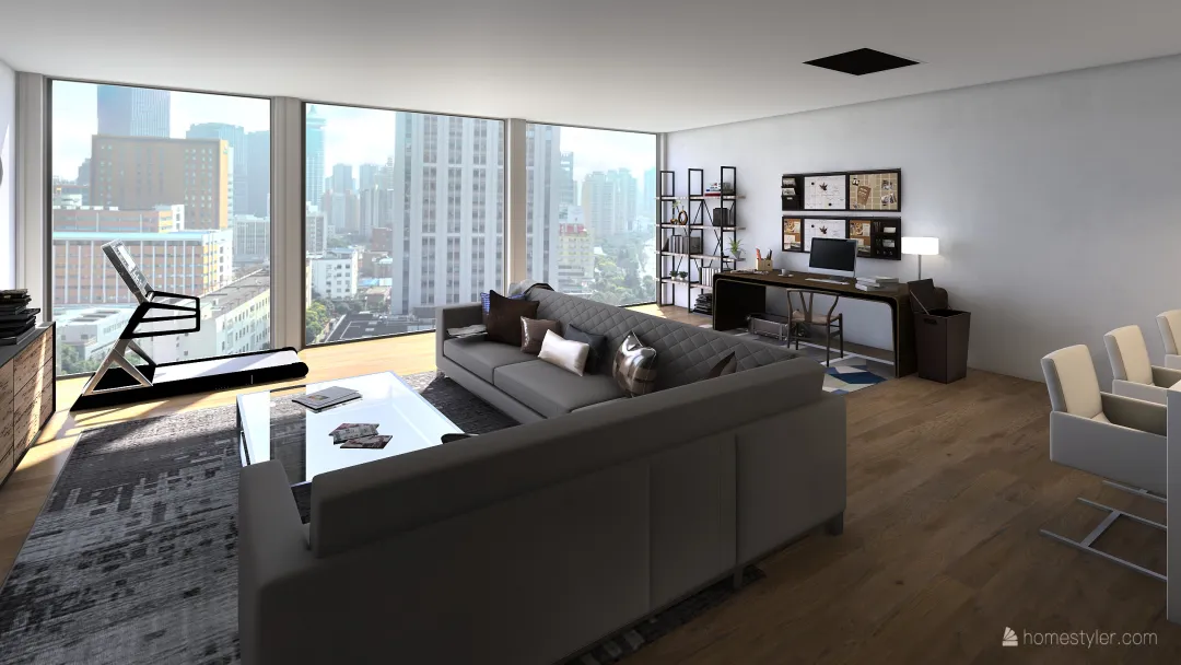 Bright Apartment 3d design renderings