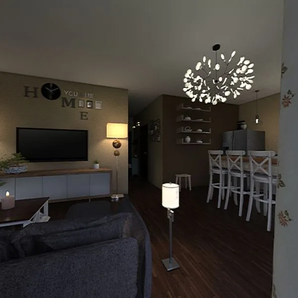24'x24' 1 bedroom 3d design renderings