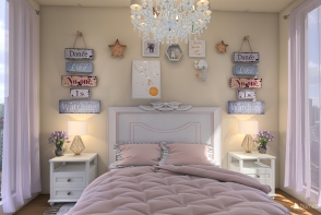 small & cute bedroom Design Rendering
